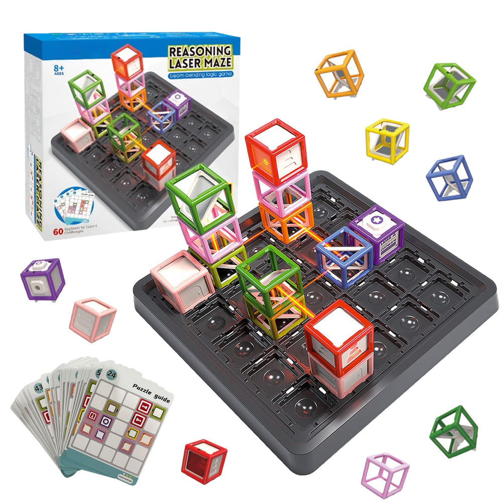 GLASSMARC Laser Maze Game cover image showing a compact STEM kit for ages 8-14 for hands-on learning at-home activities