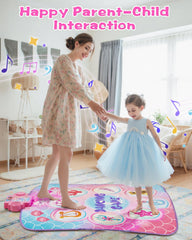 Gleamkid Mermaid Dance Mat dimensions 33.5 by 40.5 inches for versatile play