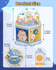 Gleamkid Space Cube gears spinning for cause-and-effect exploration