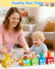 Gleamkid train set-light-and-music engages senses during learning.