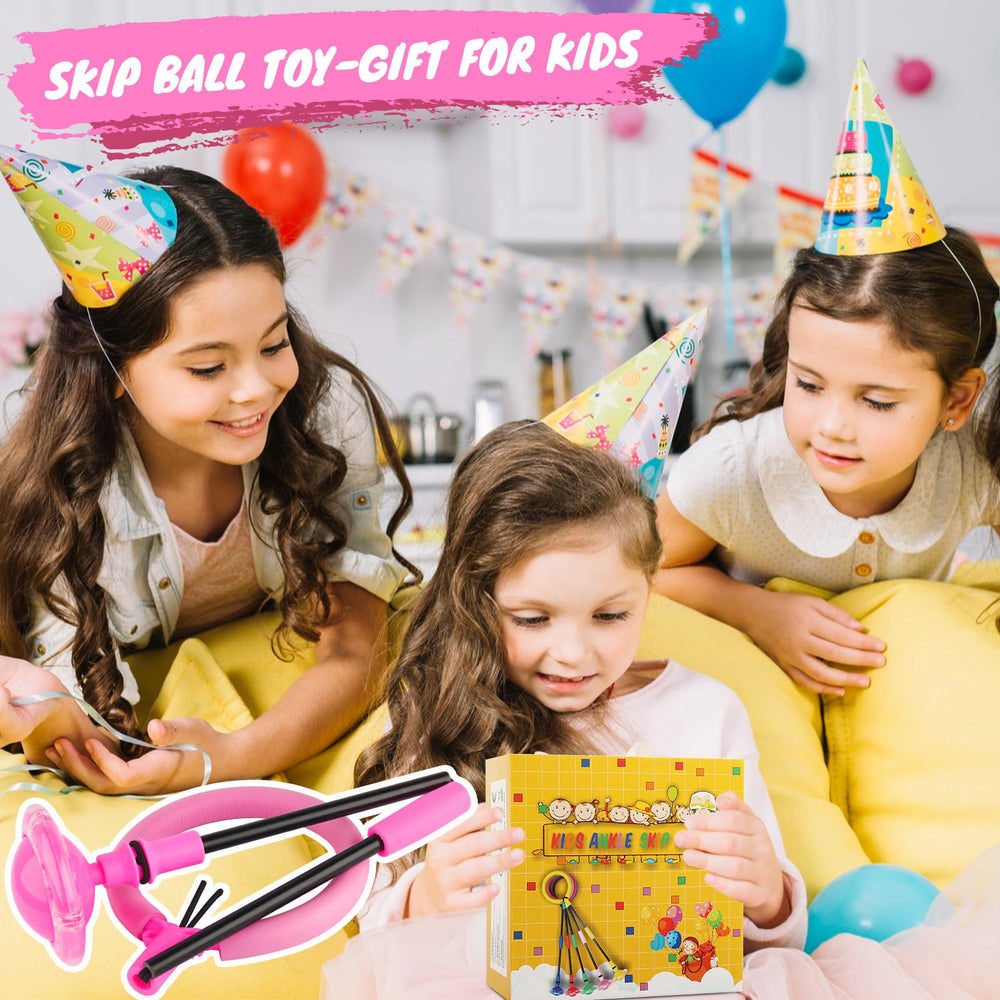 GleeGlow pink skip ball makes outdoor play engaging