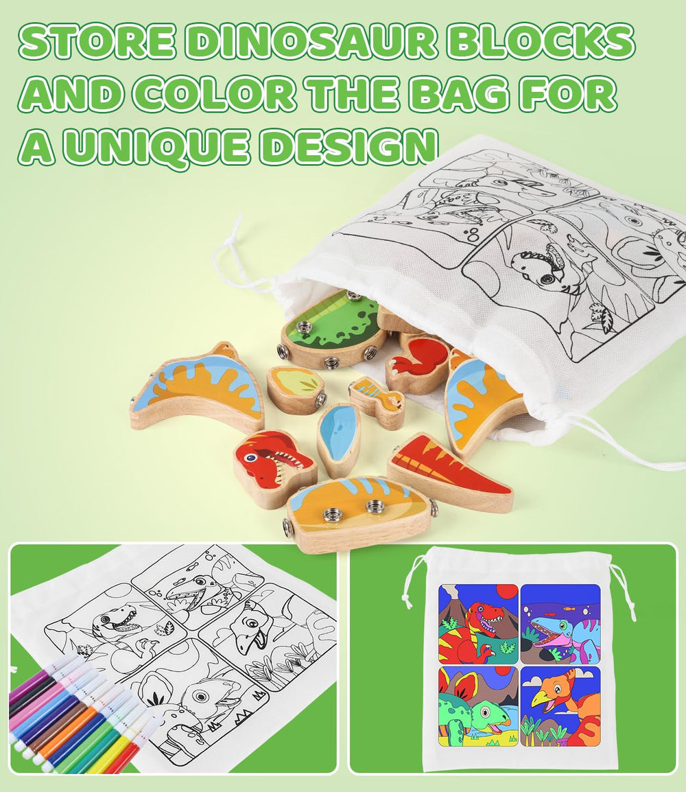 GLEEHAPY markers for drawing invite kids to color and customize their dinos