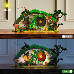 Glikid dwarf cabin chimney and plants highlight rustic fantasy charm