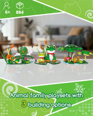 Glikid frog family on lily pad encourages storytelling and fine motor skills