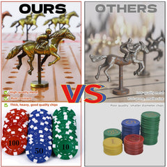 Glintoper 40 poker chips adding stakes to the race.