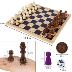 Glintoper 5-in-1 pieces set for chess and tic tac toe on two boards
