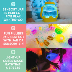 Glo Pals light-up cubes glow in water for bath time play
