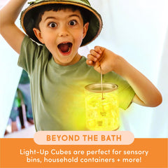 Glo Pals cubes dry automatically for quick reuse after play sessions.