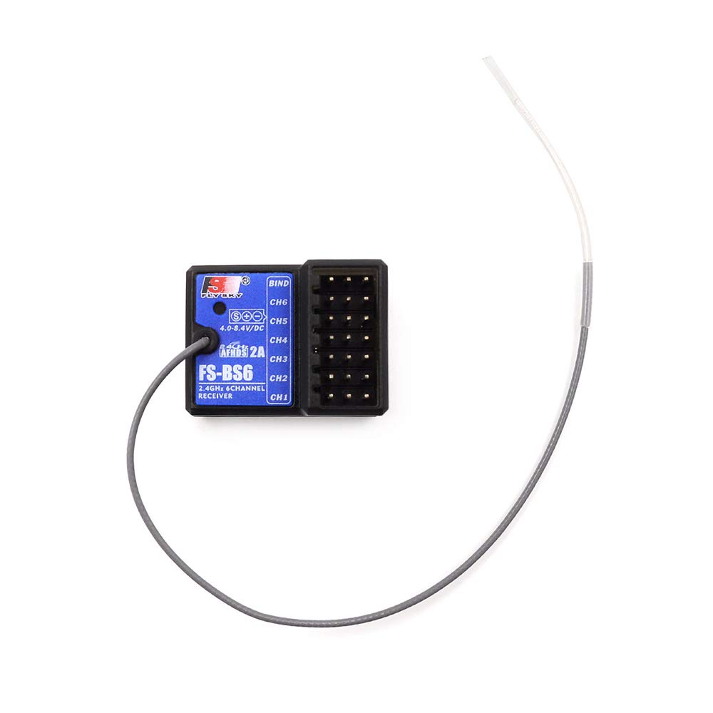 Six-channel FS-BS6 supports FlySky transmitters for RC cars and boats.