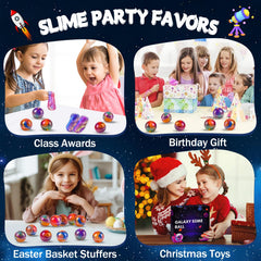 Valentine and birthday party favors with Glompgz galaxy slime delight kids.
