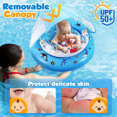 GLOPUS baby pool float showing toy play console with starfish and submarines