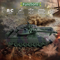 Glorryearst RC Tank battery-charging highlights quick recharge for extended sessions.