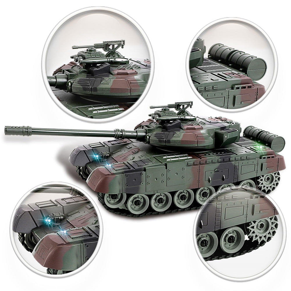 Glorryearst RC Tank remote-controller enables easy setup for kids and adults.
