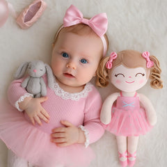 Gloveleya soft plush doll, machine washable on gentle cycle