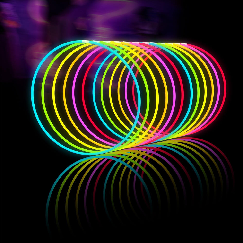 Glow Fever 100ct neon necklaces with connectors ready for color-filled celebrations.