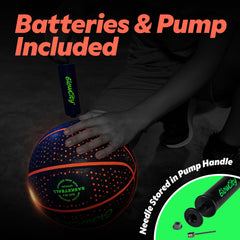 GlowCity ball with water resistant rubber shell for all weather play