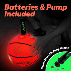 GlowCity glow basketball features bounce activated illumination for on court visibility