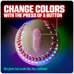GlowCity Premium Leather LED Baseball suitable for camping night sessions.