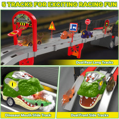 Gloween eight-piece dino cars set for shared racing fun