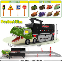 Gloween Dinosaur Truck LED eyes and roar close-up for immersive play