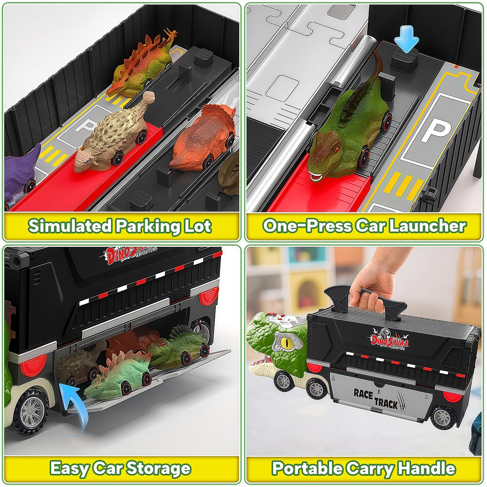 Gloween Tracks and launcher setup enabling multi-angle catapult play
