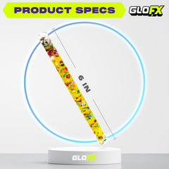 GloFX Liquid X purple wand for vivid swirls and varied sparkle.
