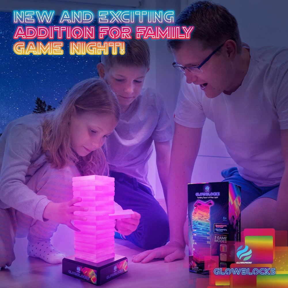 Glowsphere Glowblocks LED pattern modes create dynamic play atmospheres.
