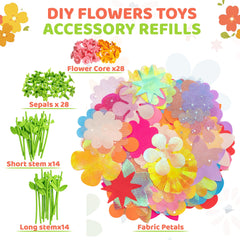 Glowsprout flower maker compatibility shown with refill parts for seamless DIY sessions.