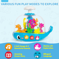 GMAOPHY aquarium toy features vivid LED lights to attract baby’s gaze during play