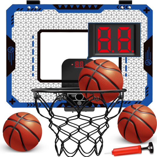 GMAOPHY indoor over-door basketball hoop with scoreboard boosts quick home play sessions.