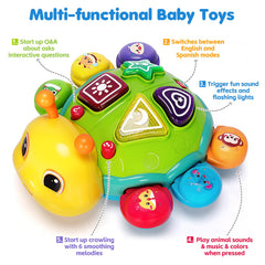 GMAOPHY bilingual ladybug toy teaches sounds and colors in English and Spanish.