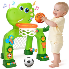 GMAOPHY dinosaur hoop basketball setup boosts toddler movement and balance