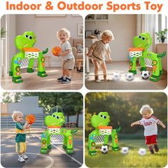 GMAOPHY dinosaur soccer goal play promotes kicking coordination for toddlers