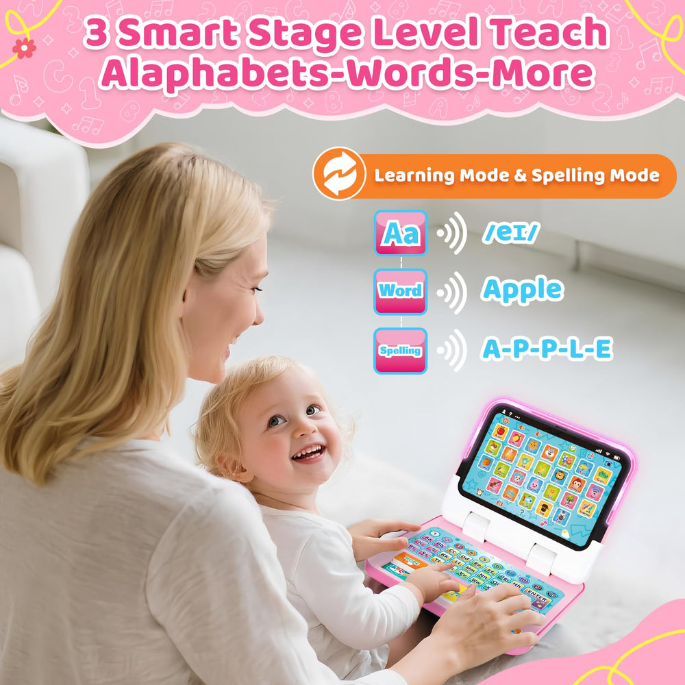 GMAOPHY learning laptop color-buttons highlight interactive learning with eight keys