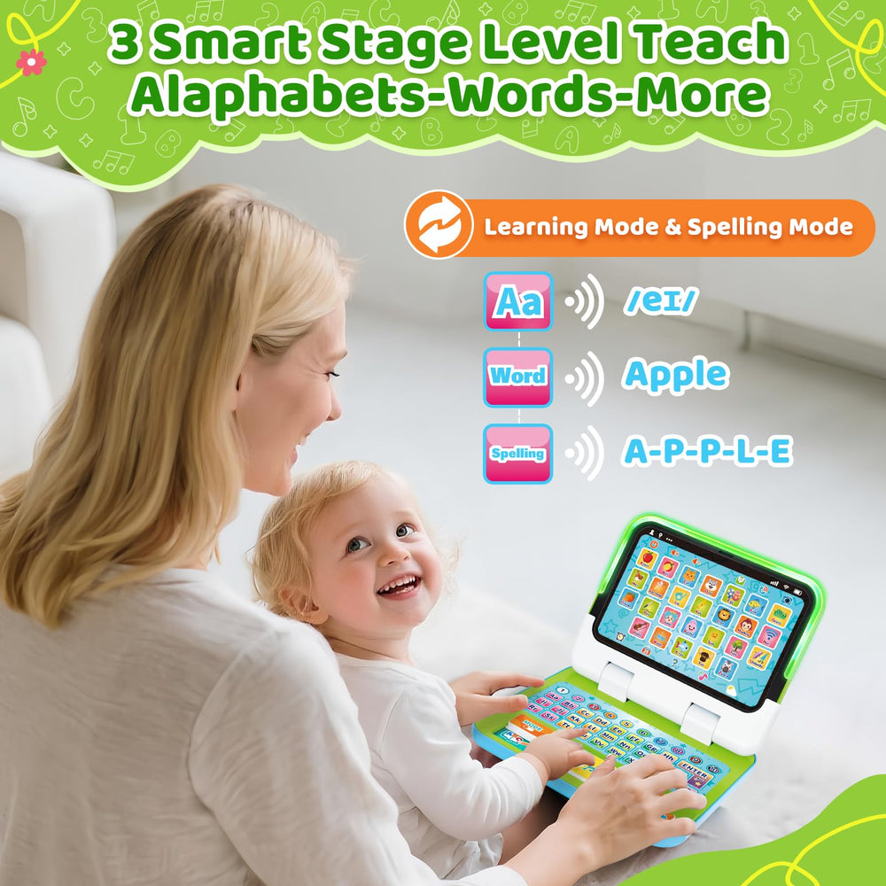 GMAOPHY screen-focused mode engages kids with colorful visuals and sound effects.