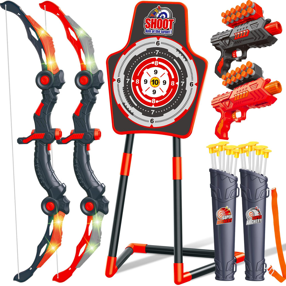 GMAOPHY LED bow and arrow toy lights up for night archery fun