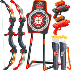 GMAOPHY LED bow and arrow toy lights up for night archery fun