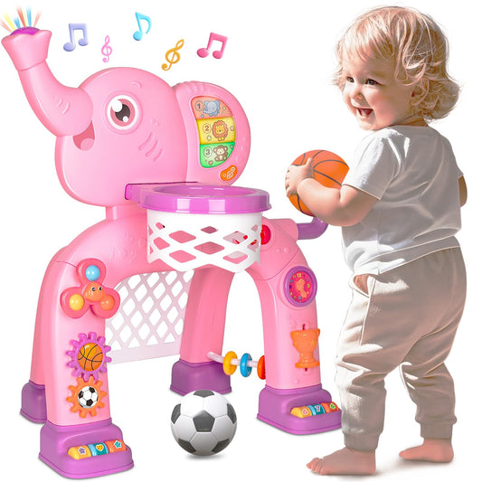 GMAOPHY toddler basketball hoop pink for active play and motor skill development.