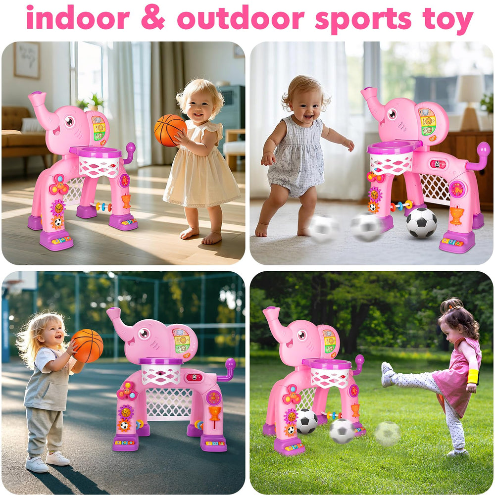 GMAOPHY toddler soccer goal pink boosts coordination during play.