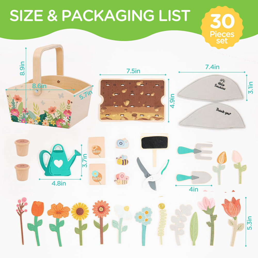 GNAYUIJ wooden flowers collection adds colorful, creative storytelling opportunities.