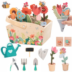GNAYUIJ wooden gardening box supports imaginative play and fine motor skills.