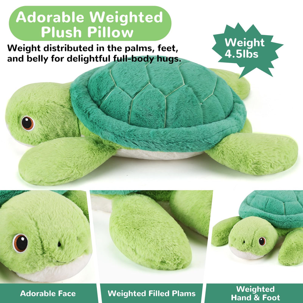 Gnomantic big tortoise plush toy with a cute face for all ages