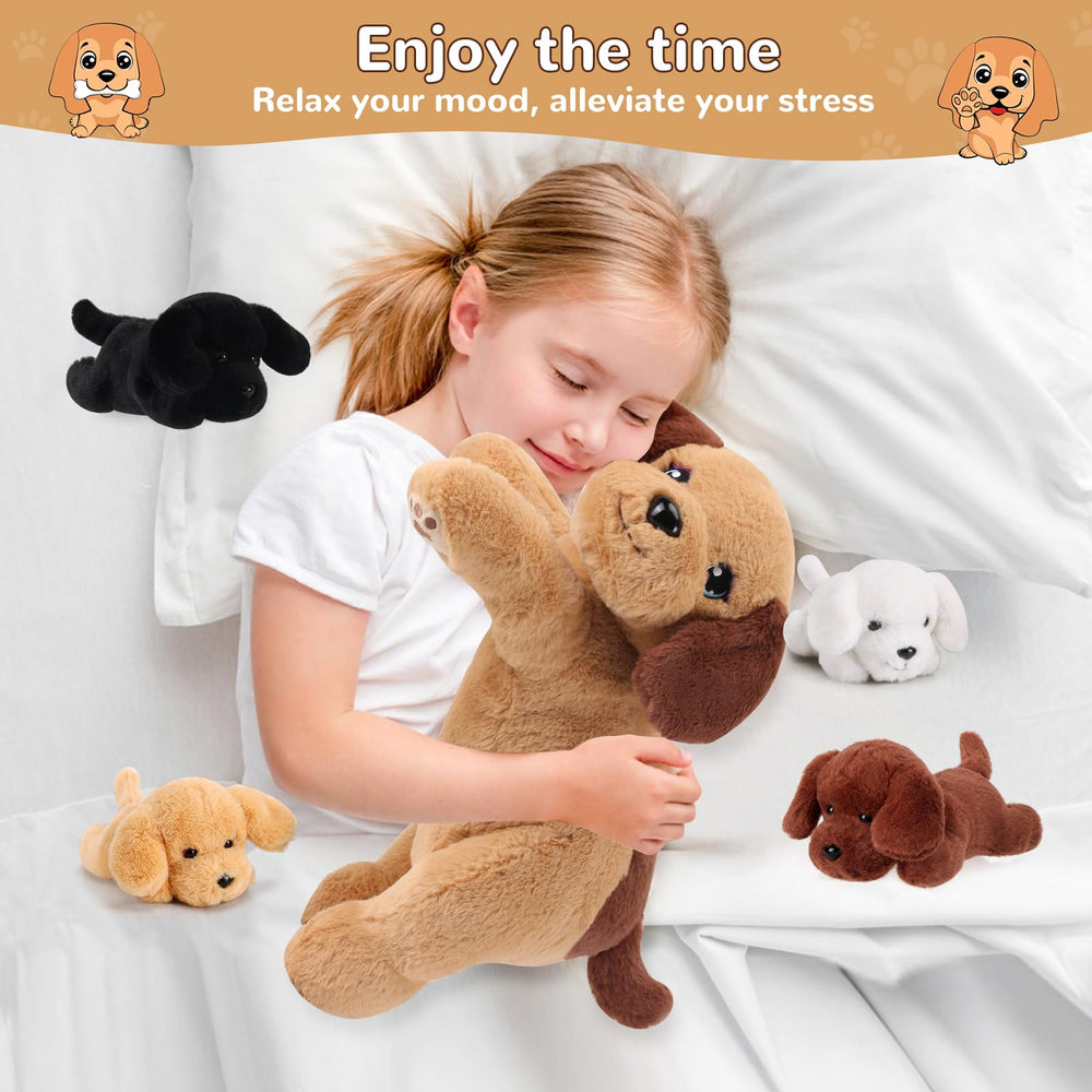 gnomantic colorful puppy plush collection with four color variants