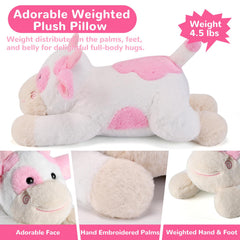 Gnomantic cow weighted plush toy gift-ready packaging appeals to kids.
