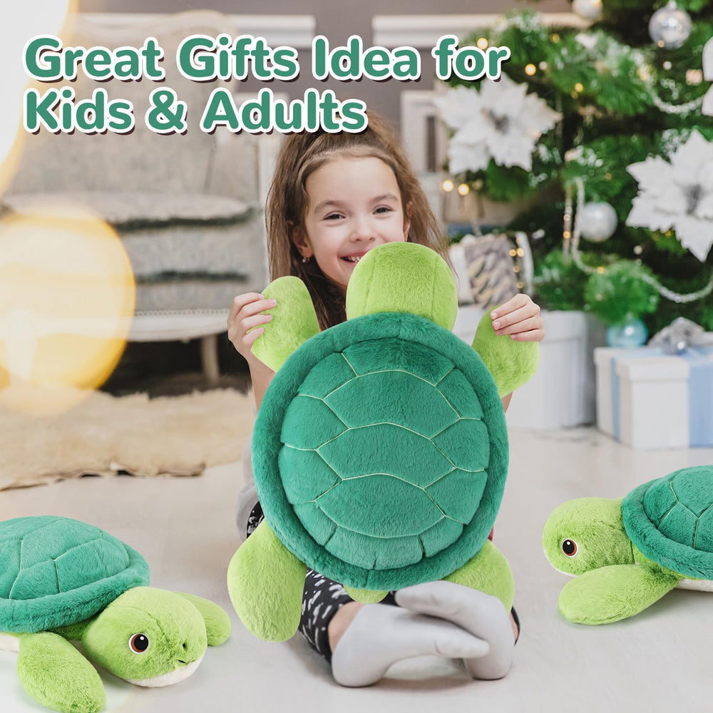 Gnomantic sea turtle cuddle toy for desk breaks and relaxation moments