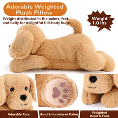 Gnomantic 12-inch weighted plush ideal for kids' reading corners.