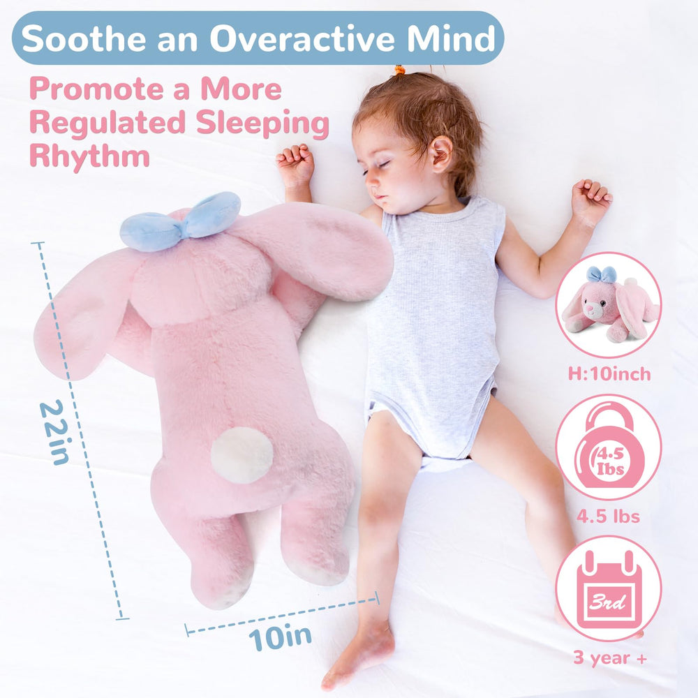 Gnomantic weighted toy for kids and adults supports comforting sleep routines.