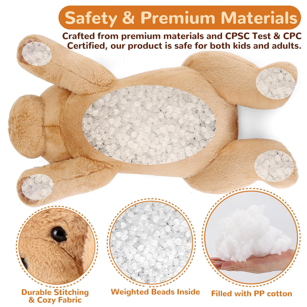 Gnomantic weighted stuffed animal provides a sense of security and calm.