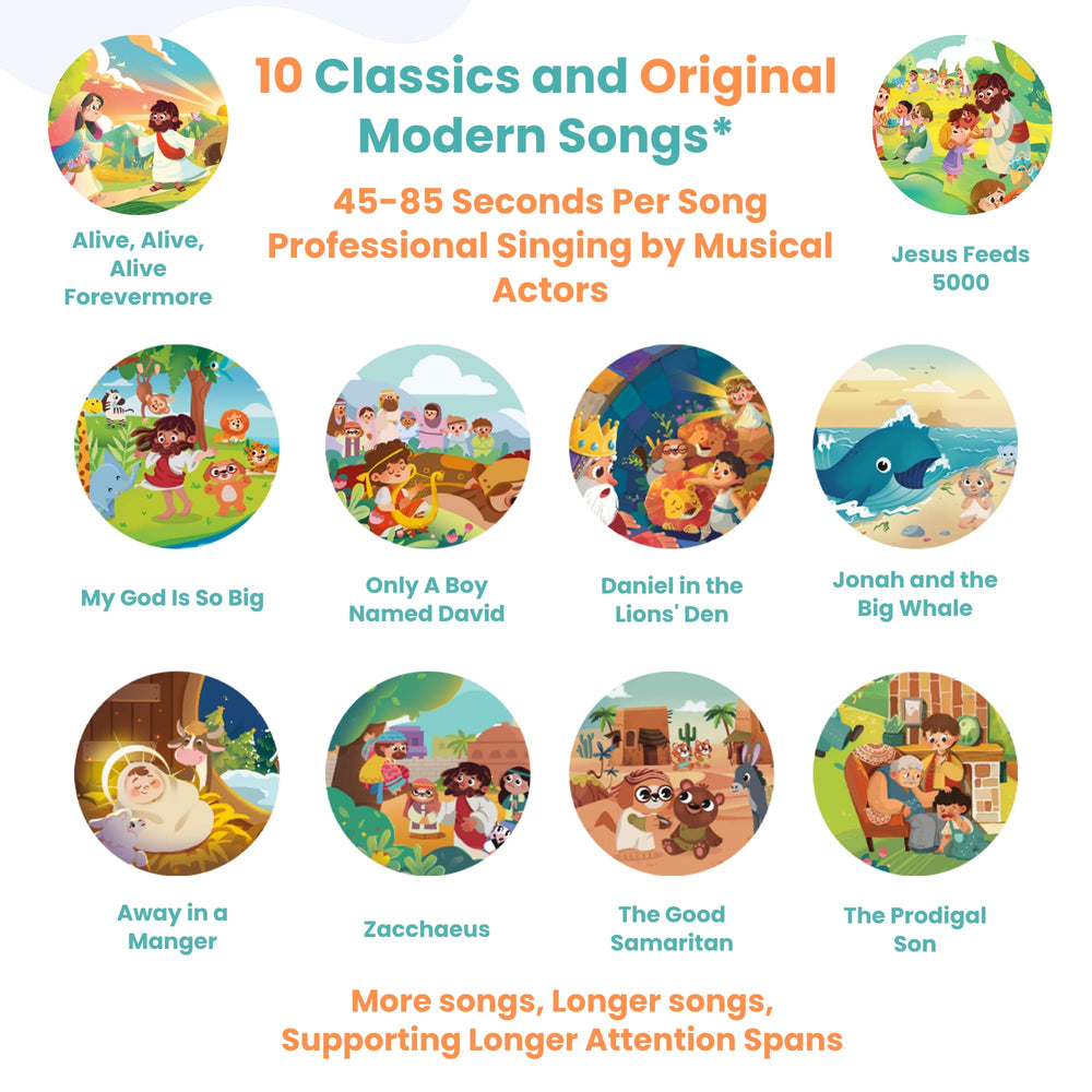 GO GO Bible Story Songs kids singing together during family time
