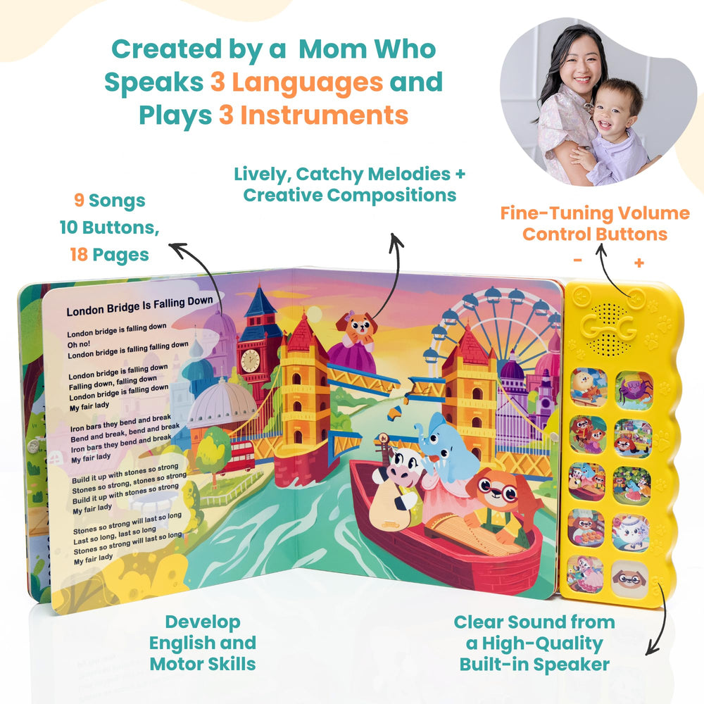 GO GO Creative Nursery Rhymes volume control area for comfortable listening